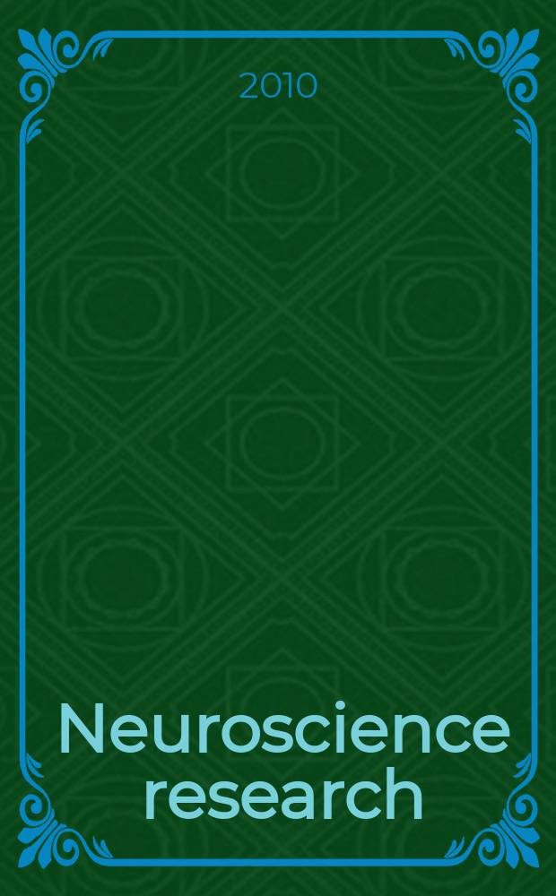 Neuroscience research : The offic. j. of the Japan neuroscience soc. Vol. 66, № 1