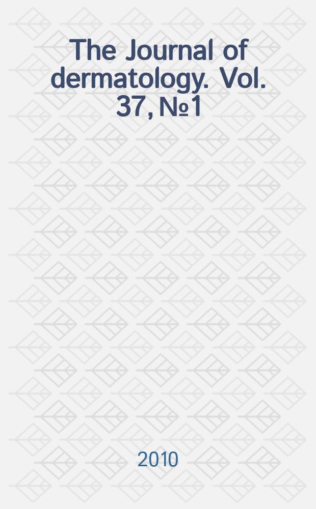The Journal of dermatology. Vol. 37, № 1