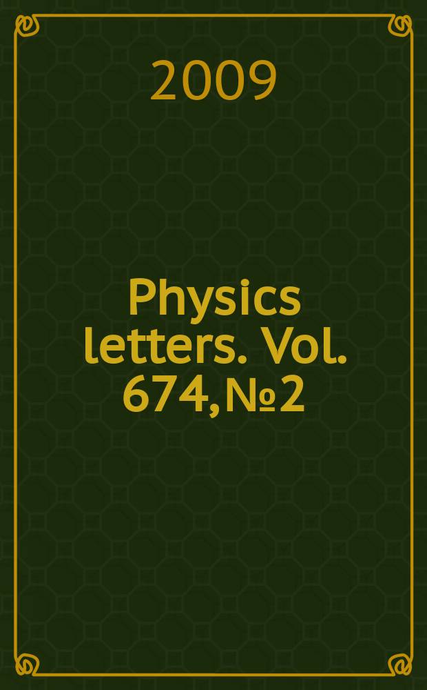 Physics letters. Vol. 674, № 2