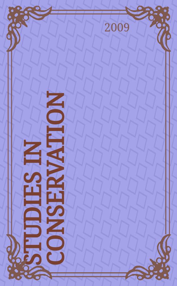 Studies in conservation : The journal of the International inst. for conservation of historic and artistic works. Vol. 54, № 4