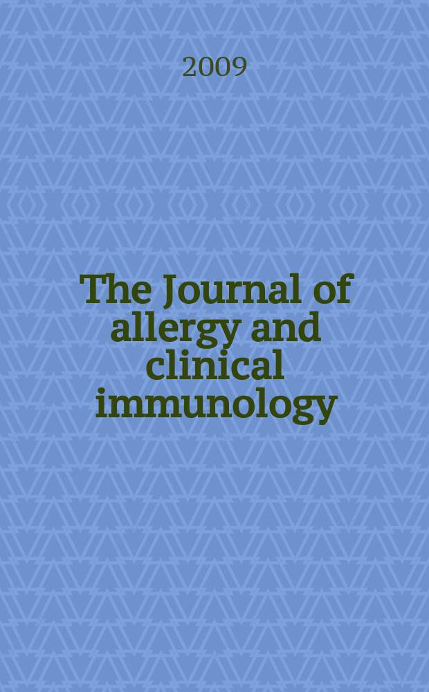 The Journal of allergy and clinical immunology : Including "Allergy abstracts" Offic. organ of Amer. acad. of allergy. Vol. 124, № 6