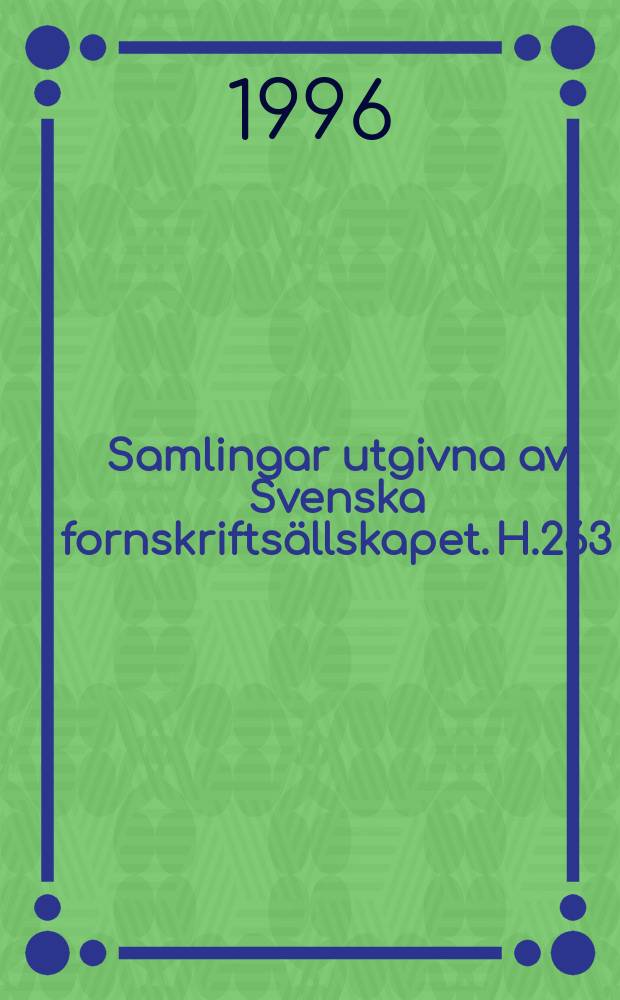 Samlingar utgivna av Svenska fornskriftsällskapet. H.263 : Gregers Matssons räkenskaper