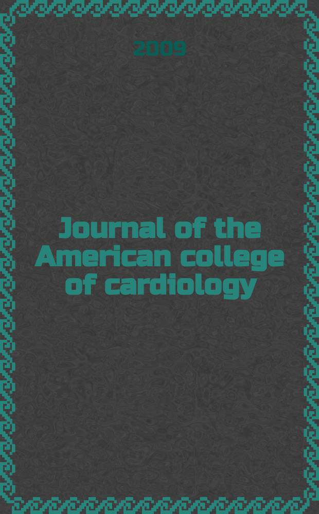 Journal of the American college of cardiology : JACC. Vol. 54, № 25