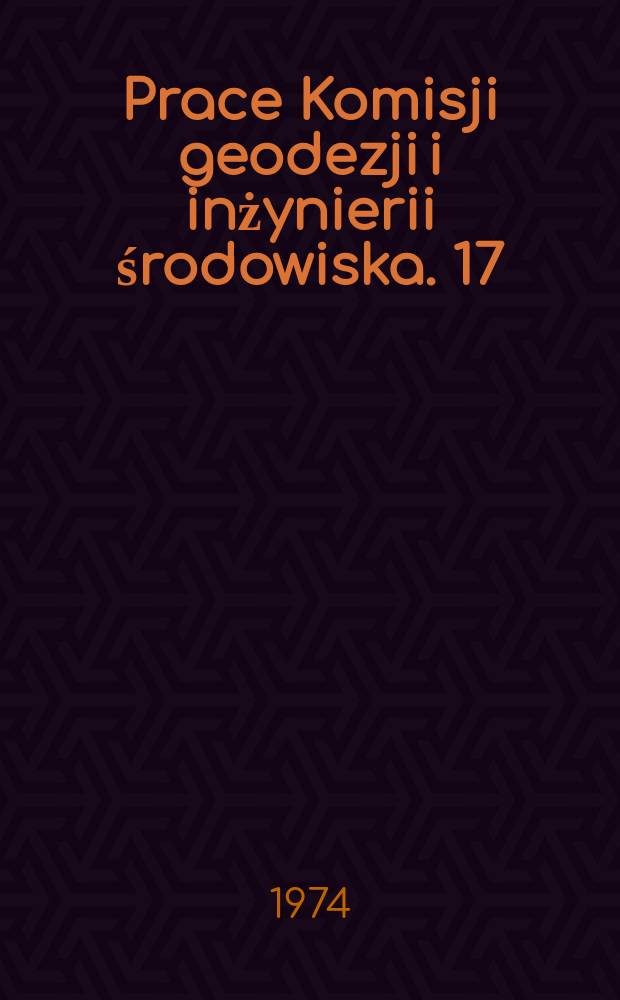 Prace Komisji geodezji i inżynierii środowiska. 17 : Szkody górnicze