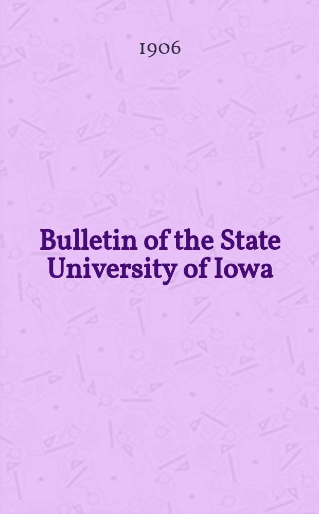 Bulletin of the State University of Iowa : The Teutonic Order and its Secularization