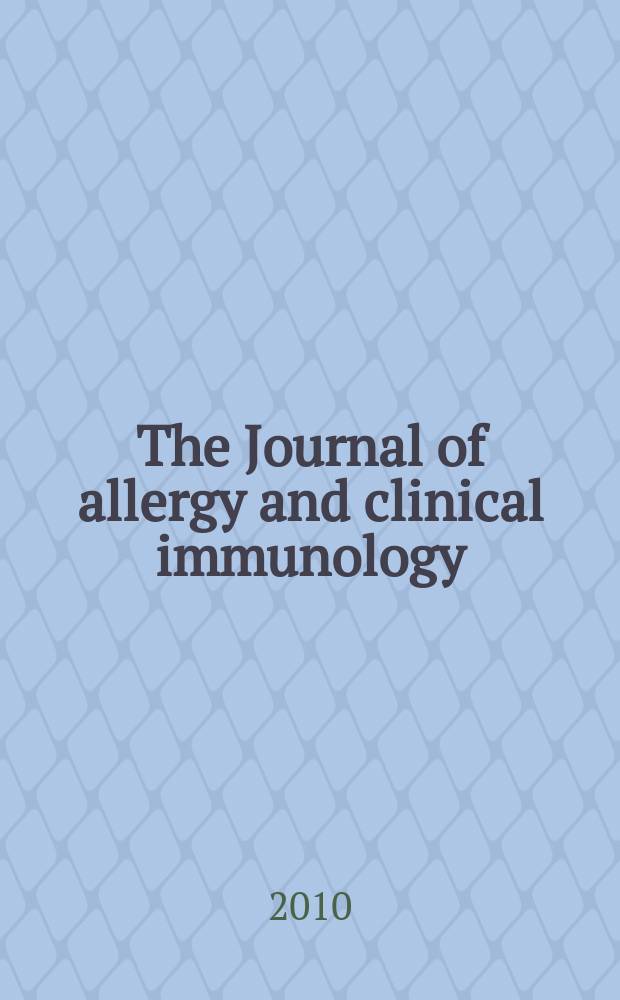The Journal of allergy and clinical immunology : Including "Allergy abstracts" Offic. organ of Amer. acad. of allergy. Vol. 125, № 1