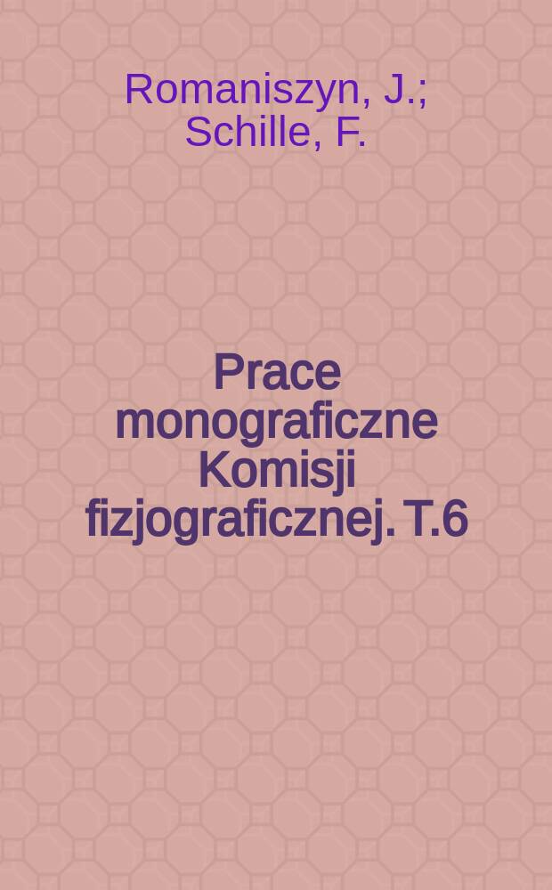 Prace monograficzne Komisji fizjograficznej. T.6 : Fauna motyli polski