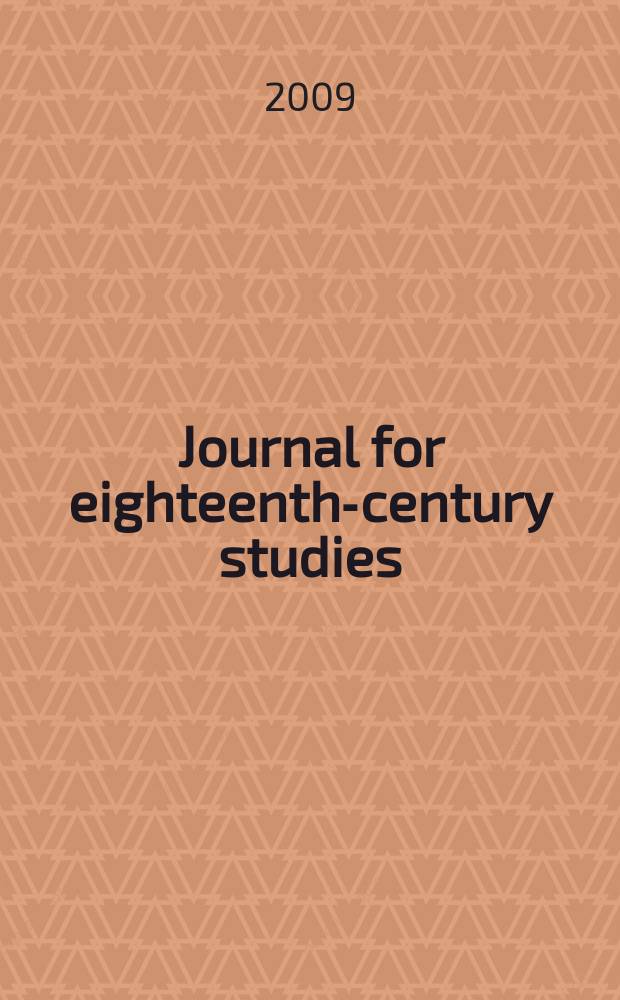 Journal for eighteenth-century studies : formerly British journal for eighteenth-century studies = Журнал исследований 18 века