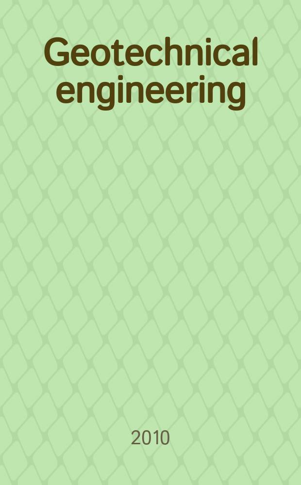 Geotechnical engineering : Proc. of the Institution of civil engineers. Vol. 163, Iss. 1