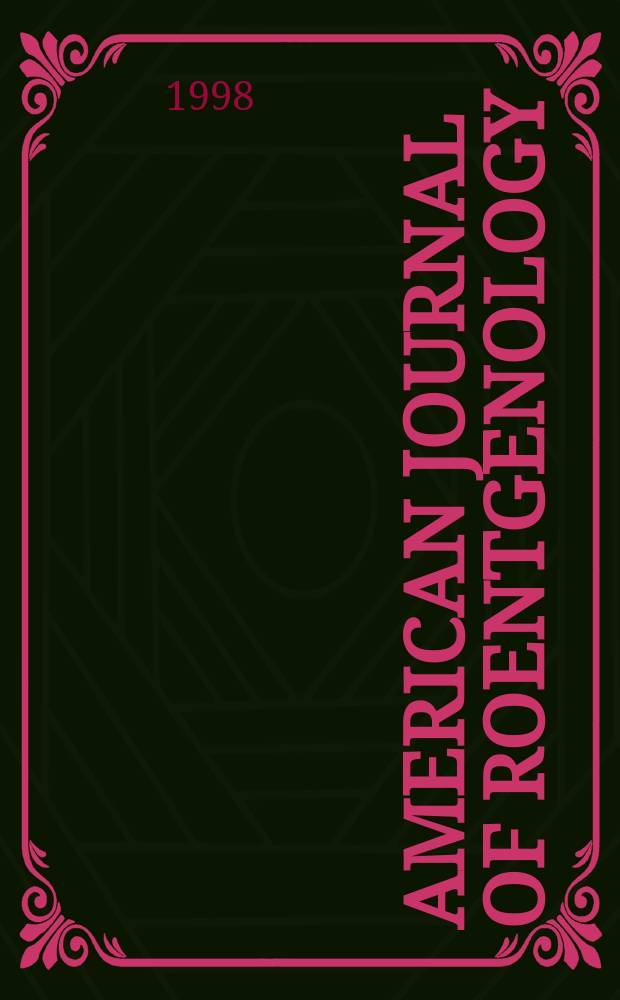American journal of roentgenology : Including diagnostic radiology, radiation oncology, nuclear medicine, ultrasonography a. related basic sciences Offic. journal. Vol.171, № 3