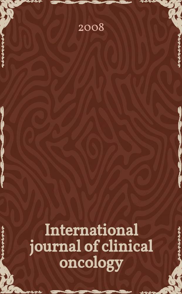 International journal of clinical oncology : Offic. j. of the Japan soc. of clinical oncology. Vol. 13, № 4