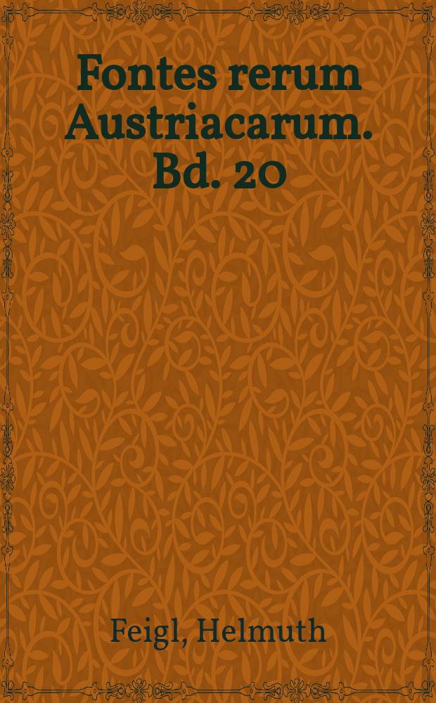 Fontes rerum Austriacarum. Bd. 20 : Die Urbare der Herrschaften Maissau und Sonnberg = Древнее владение Майссау и Зоннеберг с разделением наследства Георга фон Экартсау в 1497 г.