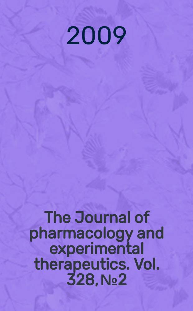 The Journal of pharmacology and experimental therapeutics. Vol. 328, № 2