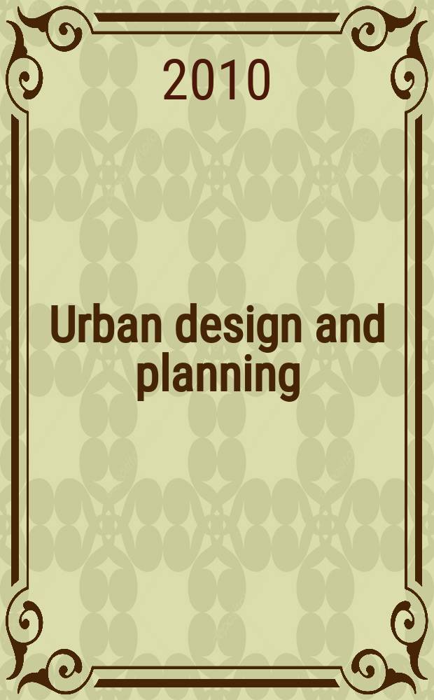 Urban design and planning : proceedings of the Institution of civil engineers. Vol. 163, iss. 1