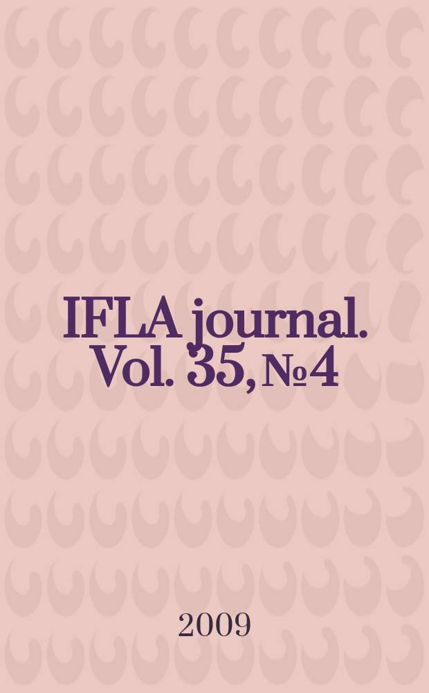 IFLA journal. Vol. 35, № 4