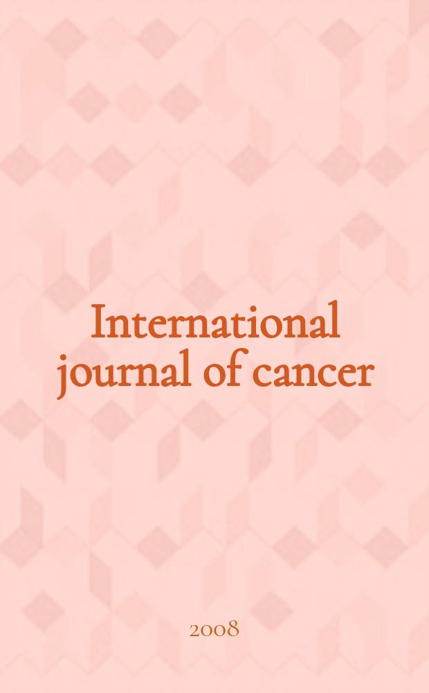 International journal of cancer : Publ. of the International union against cancer. Vol. 123, № 5