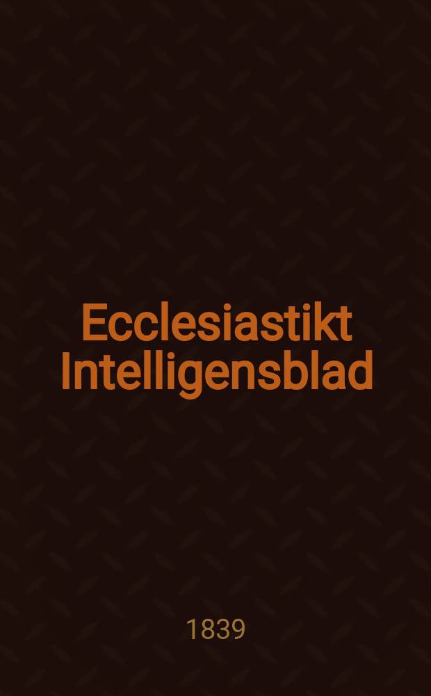 Ecclesiastikt Intelligensblad