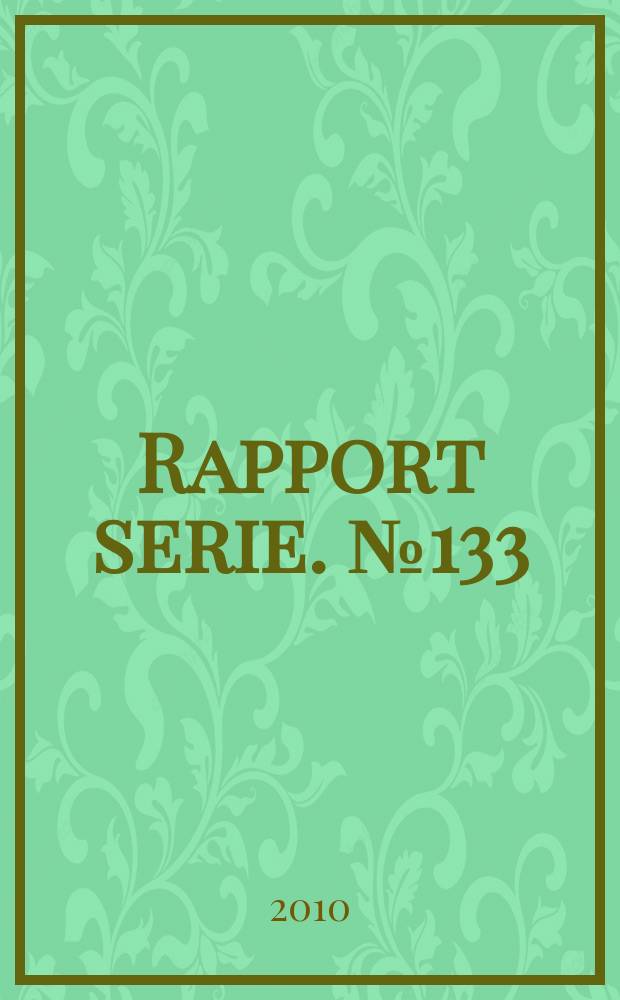 Rapport serie. № 133 : Effekter på økosystemer og biologisk mangfold = Влияние на экосистемы и биоразнообразие