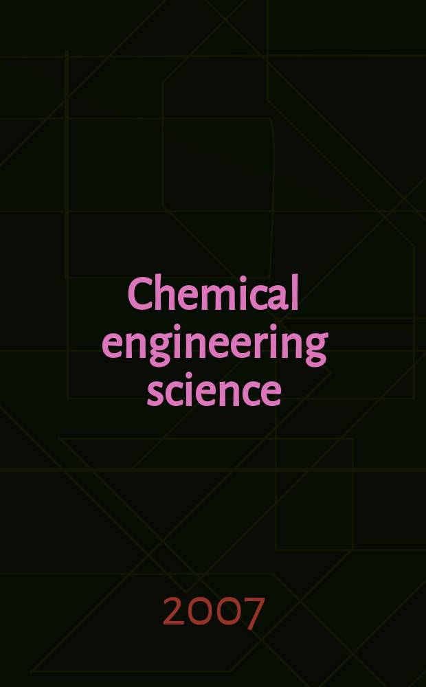 Chemical engineering science : Génie chimique. Vol. 62, № 16