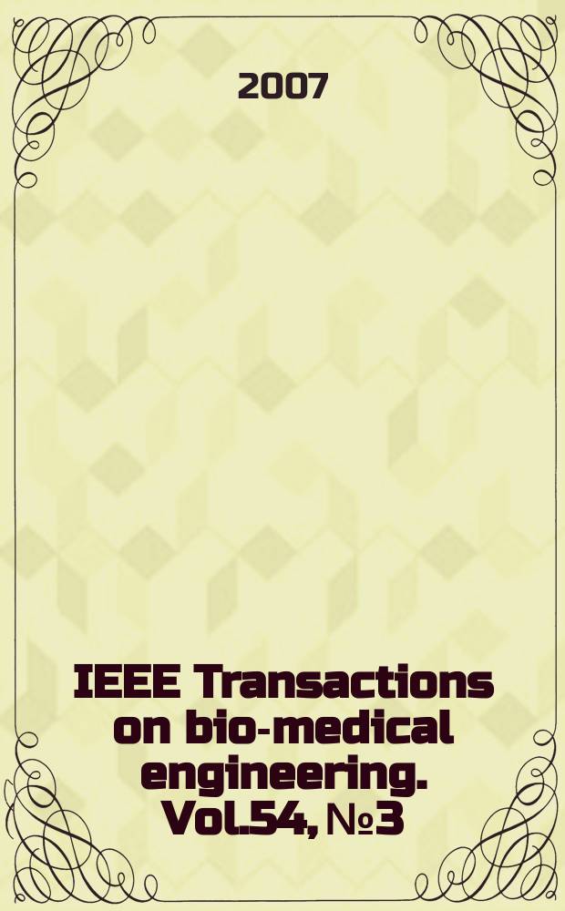 IEEE Transactions on bio-medical engineering. Vol.54, № 3