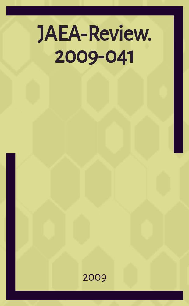 JAEA-Review. 2009-041