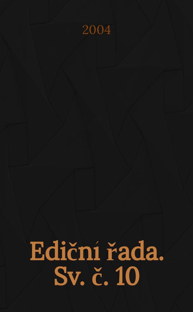 Ediční řada. Sv. č. 10 : Konfliktní demokracie