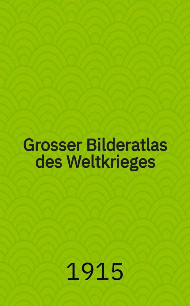 Grosser Bilderatlas des Weltkrieges
