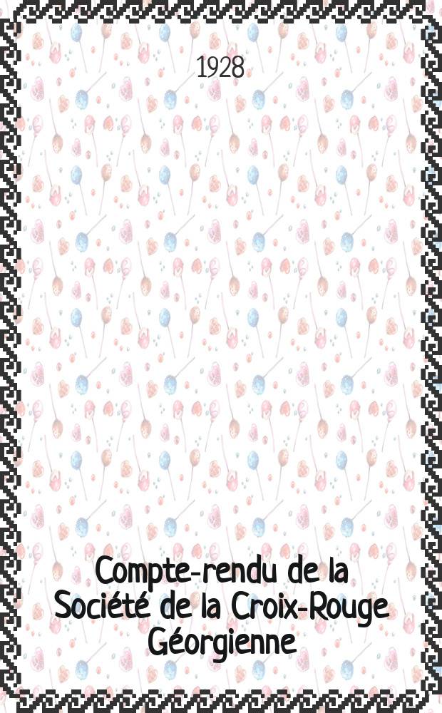 Compte-rendu de la Société de la Croix-Rouge Géorgienne