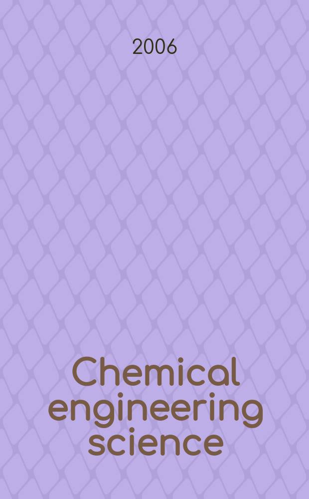 Chemical engineering science : Génie chimique. Vol. 61, № 21