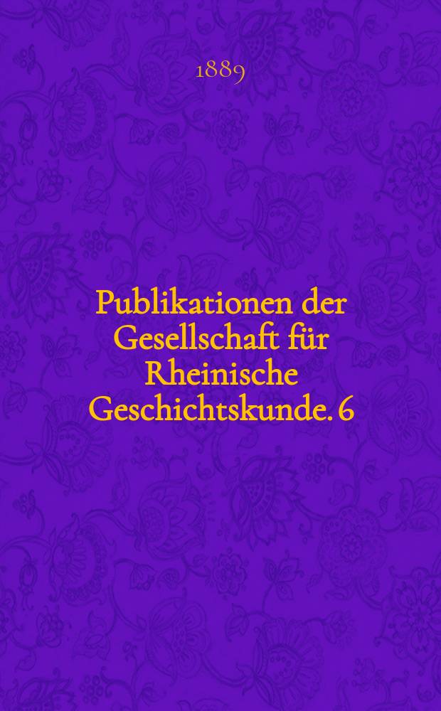Publikationen der Gesellschaft für Rheinische Geschichtskunde. 6 : Die Trierer Ada-Handschrift