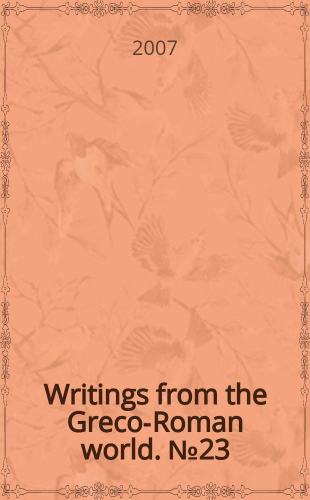 Writings from the Greco-Roman world. № 23 : Philostorgius: Church history = Церковная история Филосторгия
