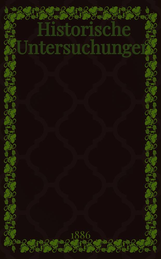 Historische Untersuchungen