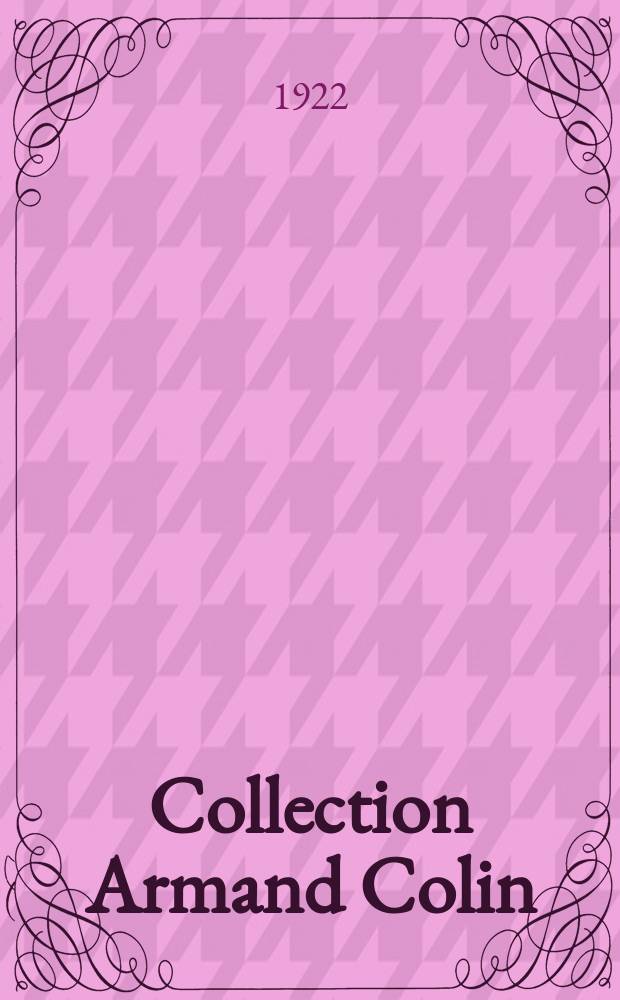 Collection Armand Colin : (Section d'Histoire)