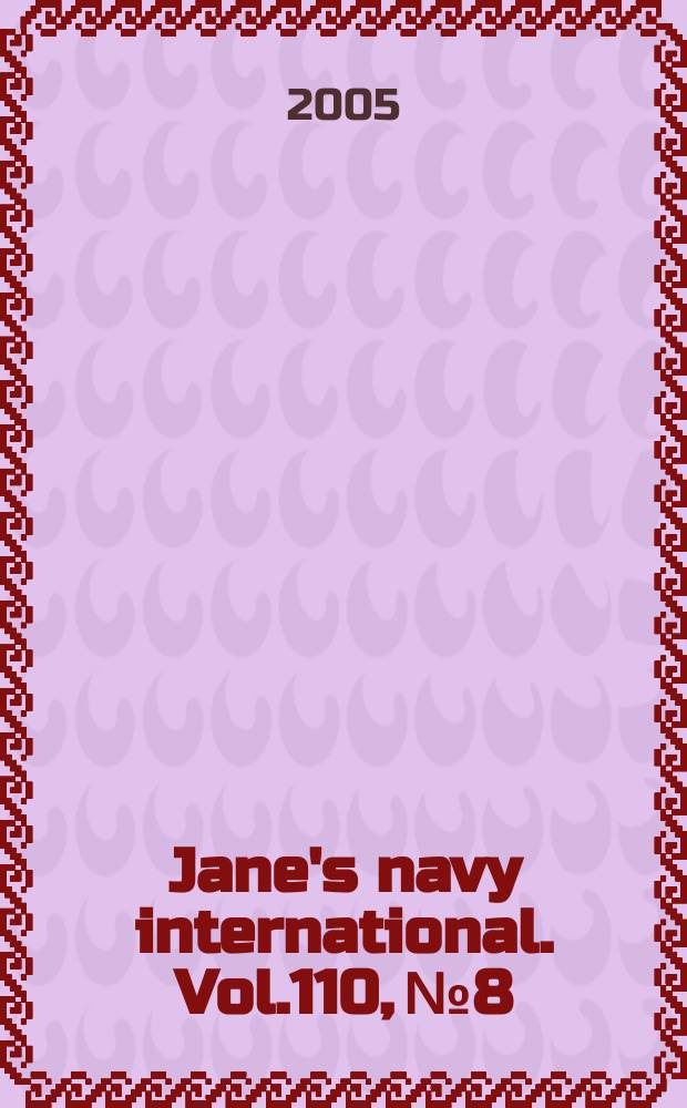 Jane's navy international. Vol.110, № 8