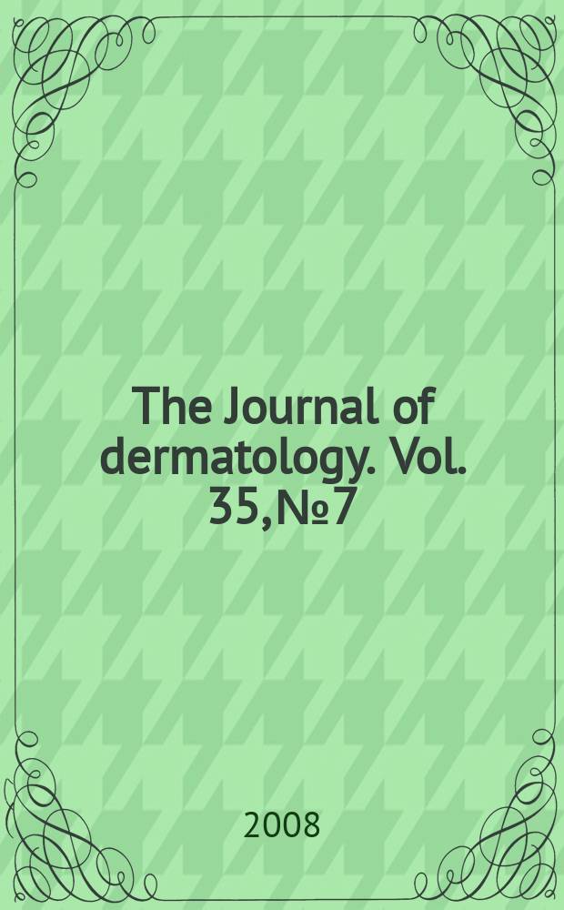 The Journal of dermatology. Vol. 35, № 7
