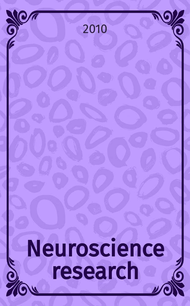 Neuroscience research : The offic. j. of the Japan neuroscience soc. Vol. 66, № 4