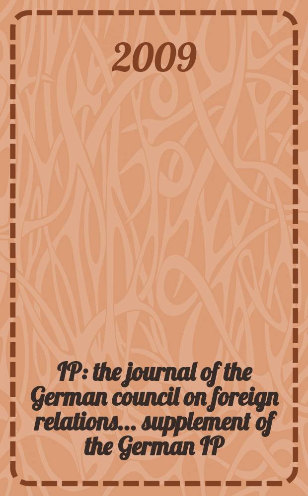 IP : the journal of the German council on foreign relations ... supplement of the German IP: Internationale Politik. Vol. 10, № 9/10