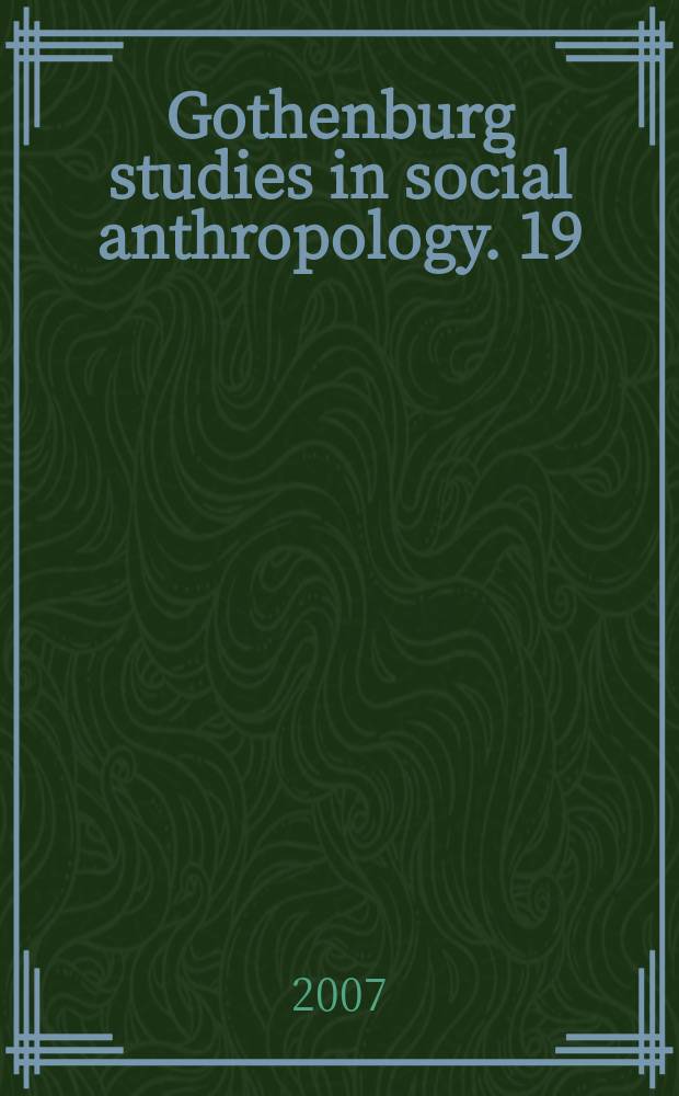 Gothenburg studies in social anthropology. 19 : Personhood and human-spirit relations among the Yuracaré of the Bolivian Amazon = Духовные и личные отношения боливийского племени Юракаре
