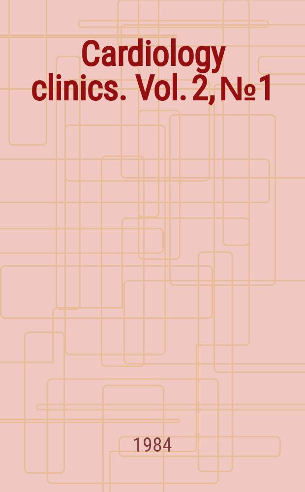 Cardiology clinics. Vol. 2, № 1 : Symposium on prognosis after myocardial infarction