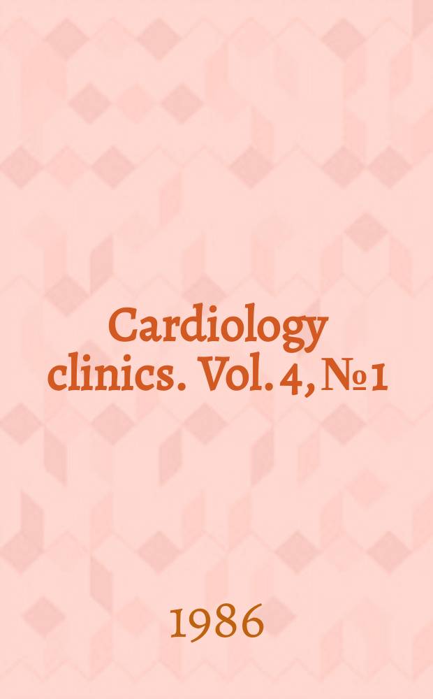 Cardiology clinics. Vol. 4, № 1 : Risk of developing cardiovascular risk factors