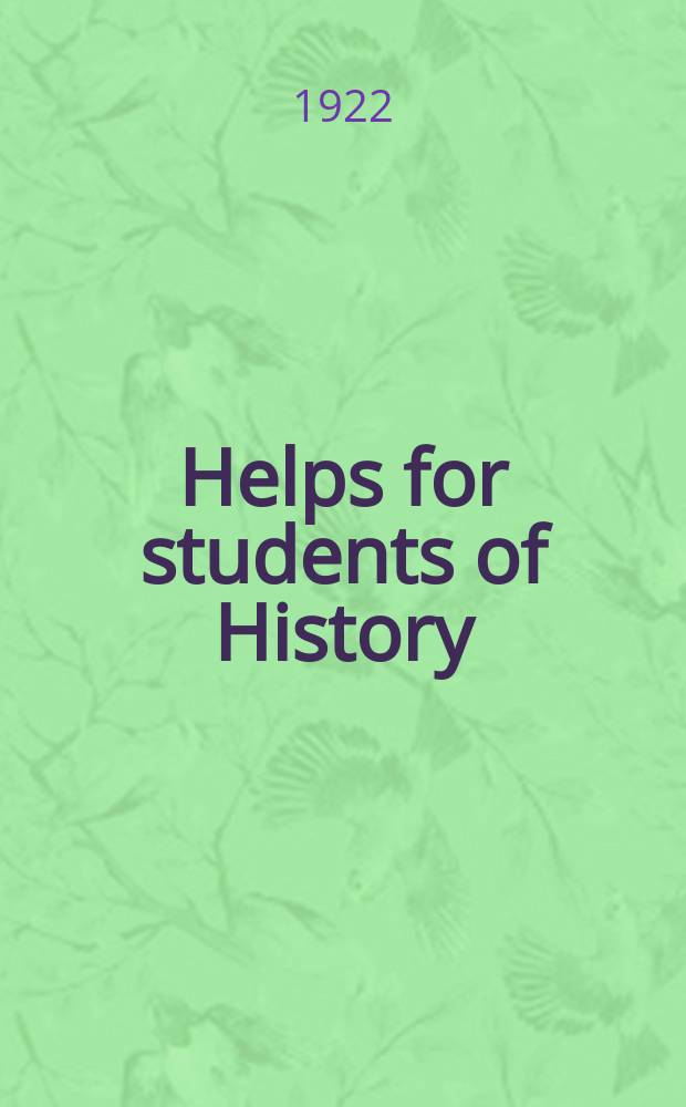 Helps for students of History