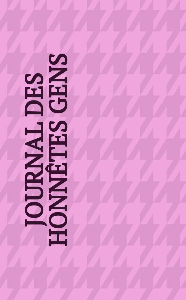Journal des honnêtes gens