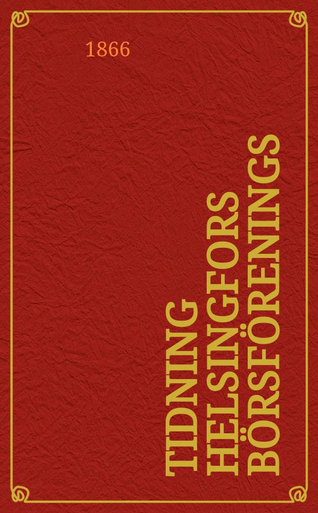 Tidning Helsingfors Börsförenings