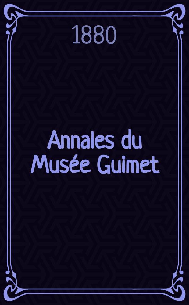 Annales du Musée Guimet