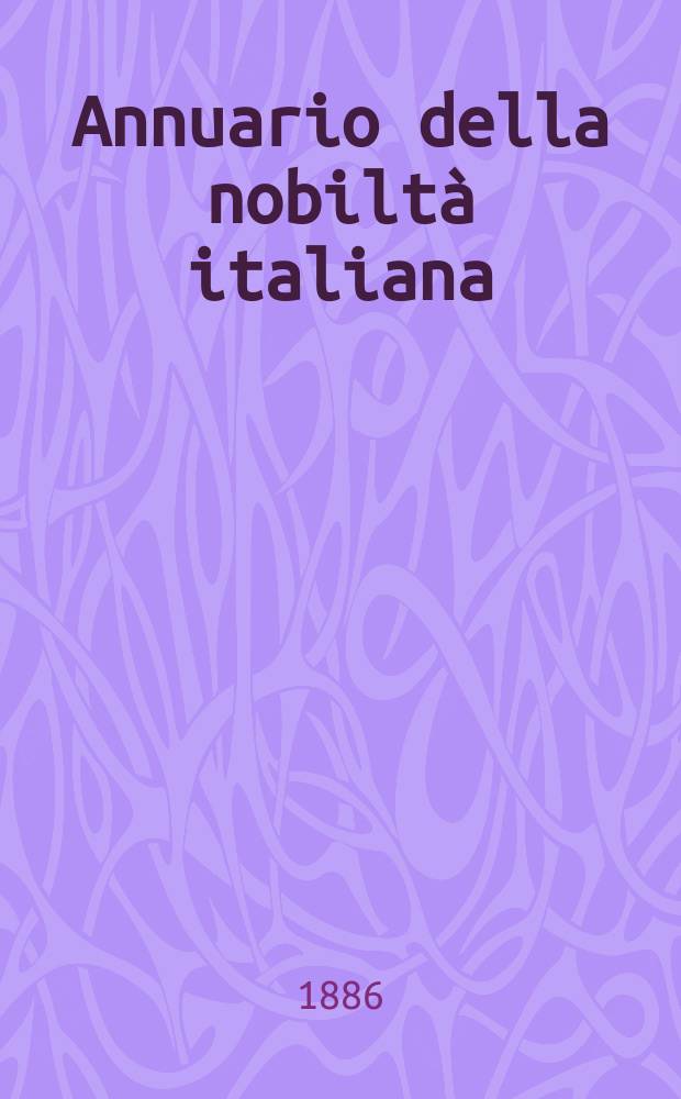 Annuario della nobiltà italiana