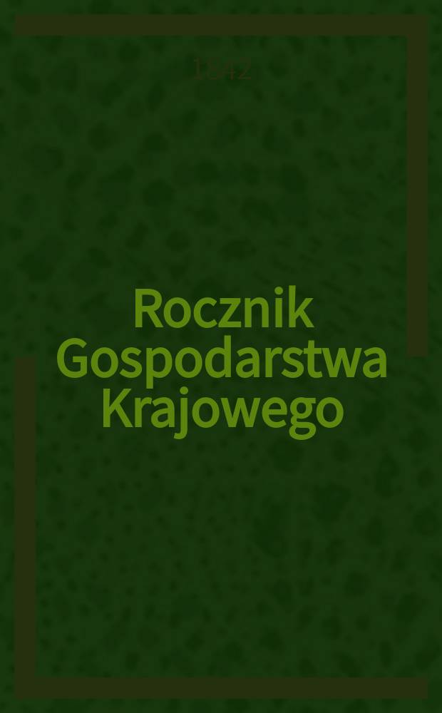 Rocznik Gospodarstwa Krajowego