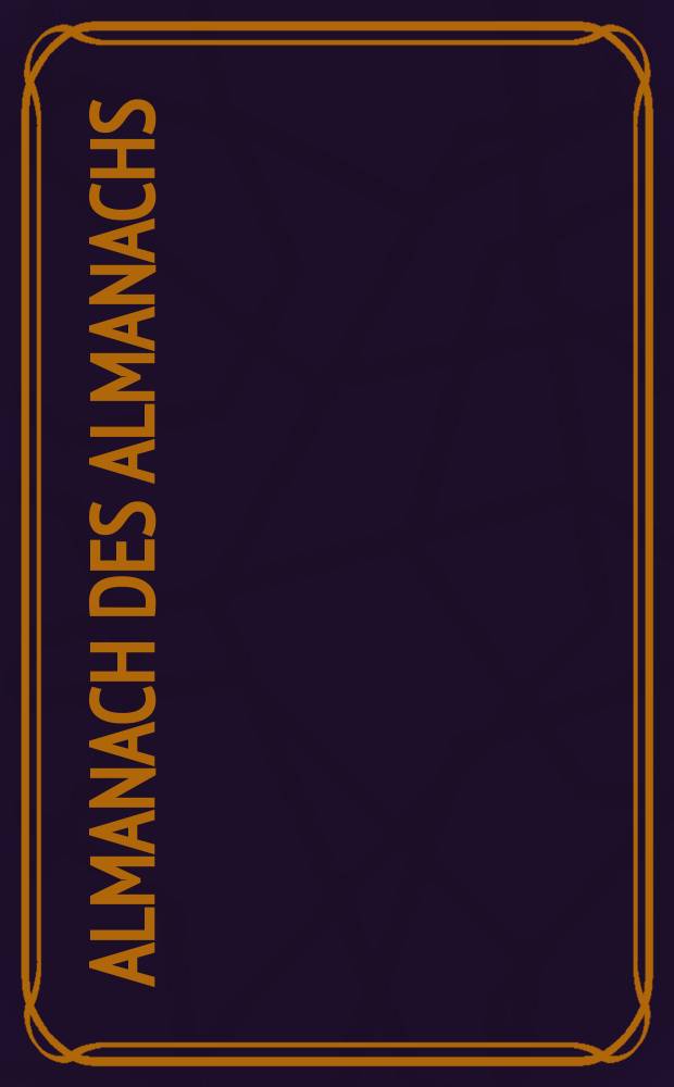 Almanach des almanachs