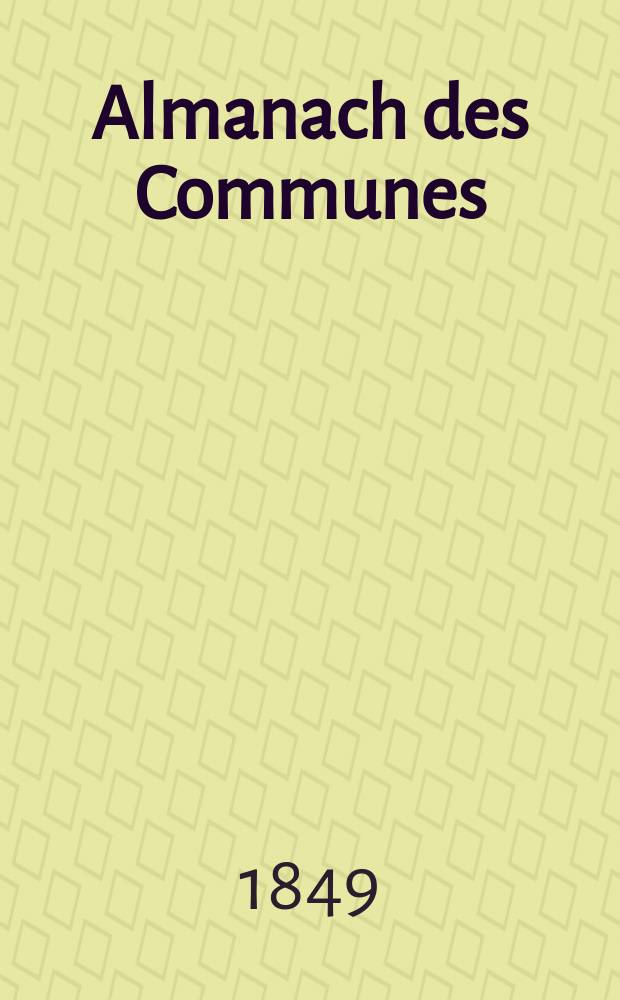 Almanach des Communes