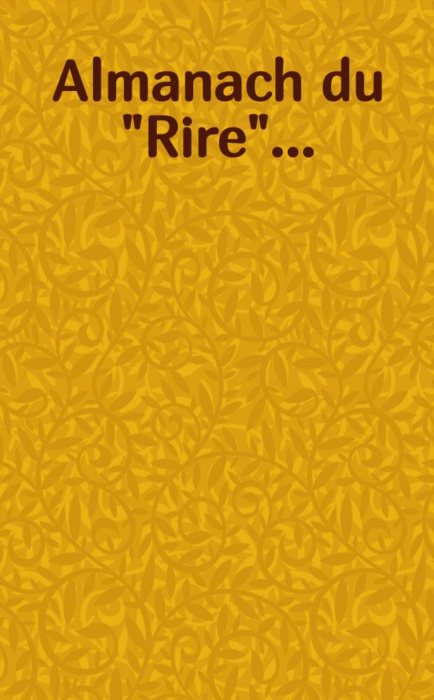 Almanach du "Rire" ...