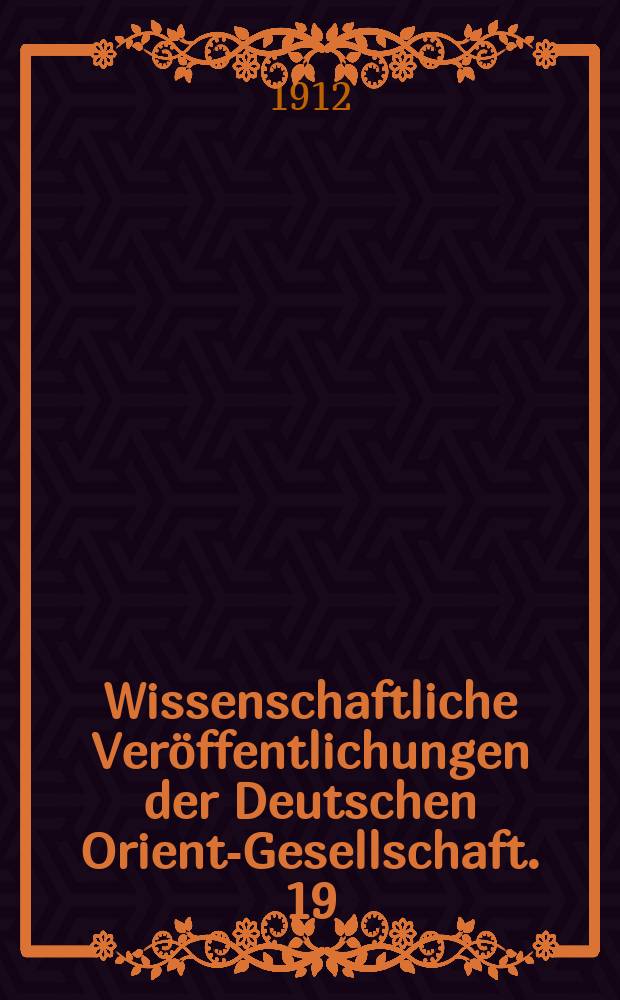 Wissenschaftliche Veröffentlichungen der Deutschen Orient-Gesellschaft. 19 : Boghasköi. Die Bauwerke = Богазкей. Сооружения